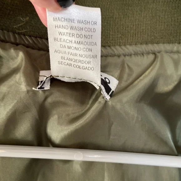 Women’s Vintage Contempo Casuals Army Green Bomber Jacket Size M, EUC! So Fun! - Picture 6 of 7